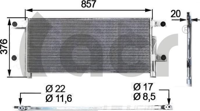 ACR 300812 - Condenser, air conditioning car-mod.net