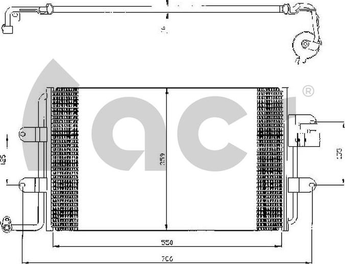 ACR 300332 - Condenser, air conditioning car-mod.net