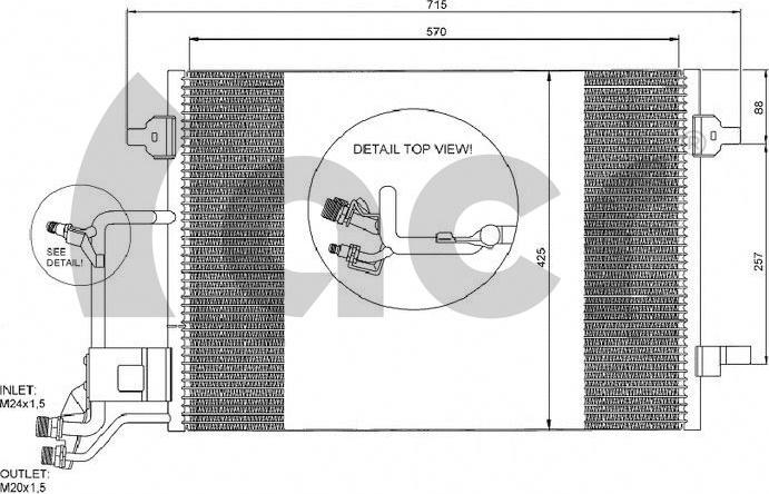ACR 300324 - Condenser, air conditioning car-mod.net