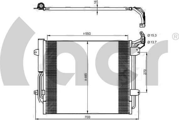 ACR 300756 - Condenser, air conditioning car-mod.net