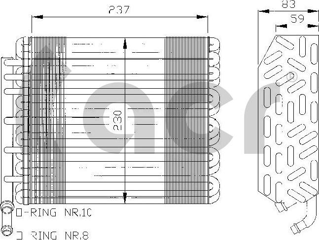 ACR 310012 - Evaporator, air conditioning car-mod.net