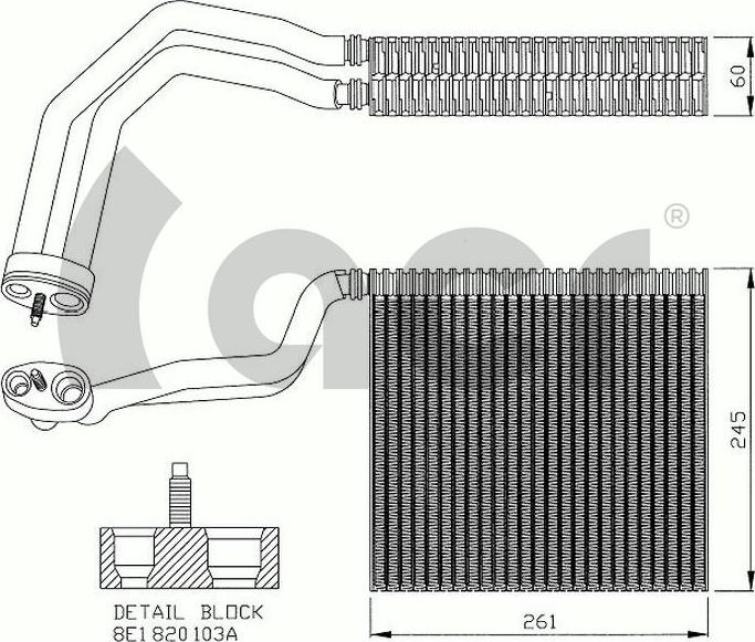 ACR 310169 - Evaporator, air conditioning car-mod.net
