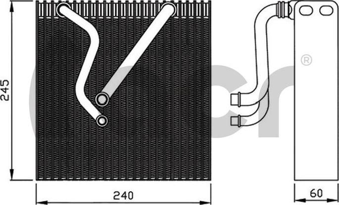 ACR 310164 - Evaporator, air conditioning car-mod.net