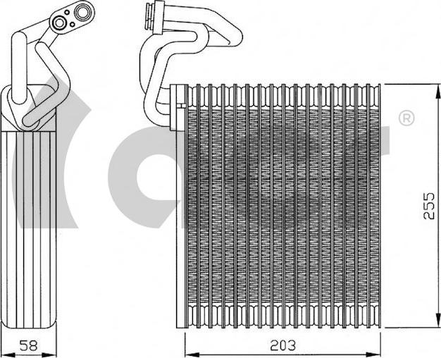 ACR 310167 - Evaporator, air conditioning car-mod.net