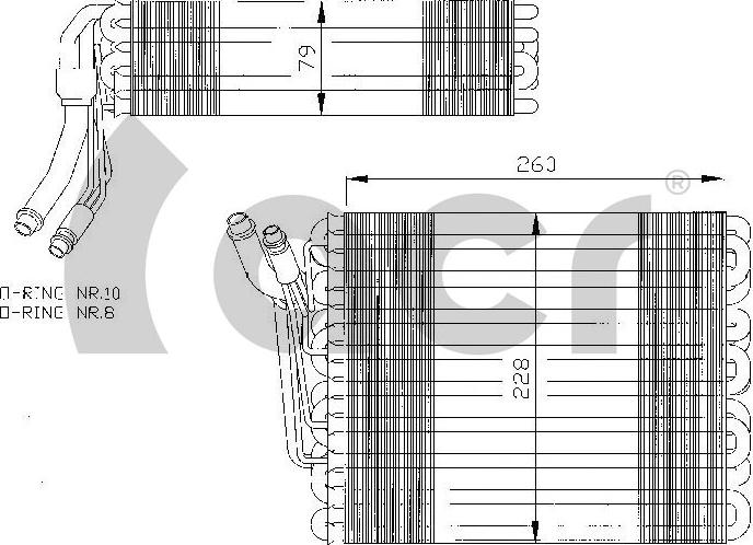 ACR 310110 - Evaporator, air conditioning car-mod.net