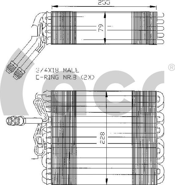 ACR 310111 - Evaporator, air conditioning car-mod.net