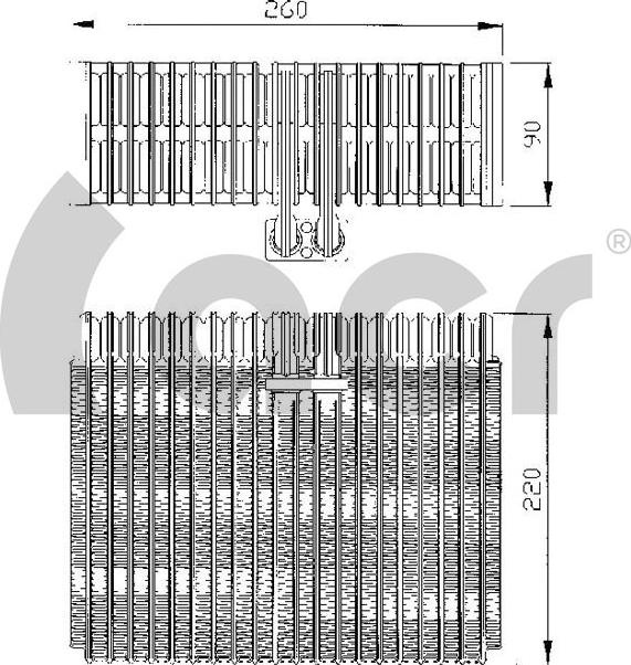 ACR 310127 - Evaporator, air conditioning car-mod.net