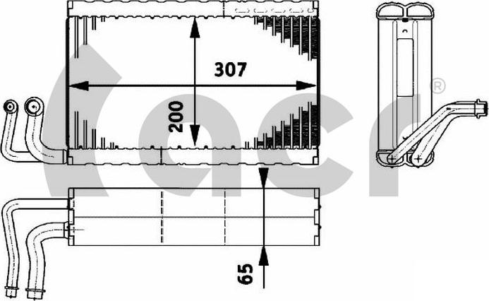 ACR 310179 - Evaporator, air conditioning car-mod.net