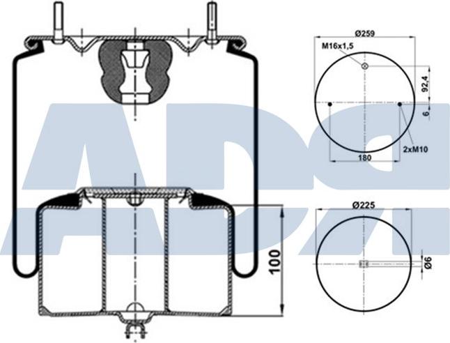 ADR 51559800 - Bellow, air suspension car-mod.net
