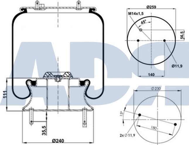 ADR 51392900 - Bellow, air suspension car-mod.net