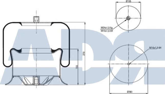ADR 51364600 - Bellow, air suspension car-mod.net