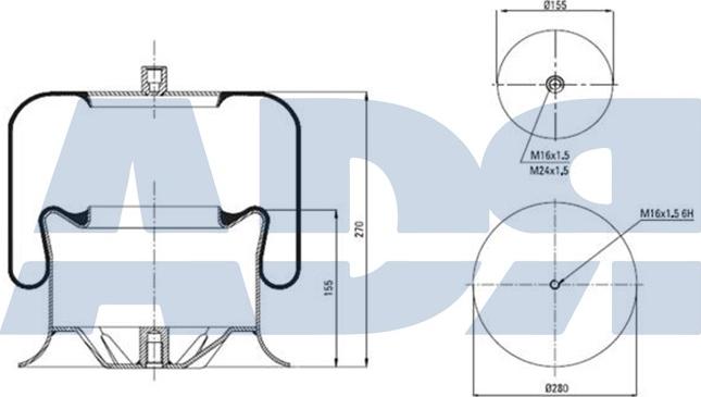 ADR 51364700 - Bellow, air suspension car-mod.net