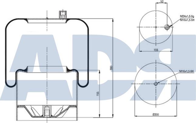 ADR 51328900 - Bellow, air suspension car-mod.net
