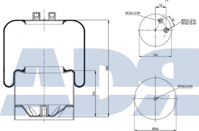 ADR 51328901 - Bellow, air suspension car-mod.net
