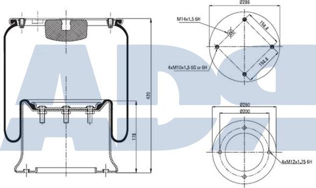 ADR 51370206 - Bellow, air suspension car-mod.net
