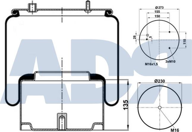 ADR 51725000 - Bellow, air suspension car-mod.net