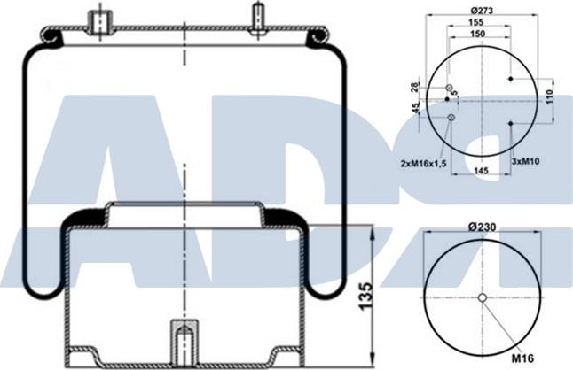 ADR 51725100 - Bellow, air suspension car-mod.net