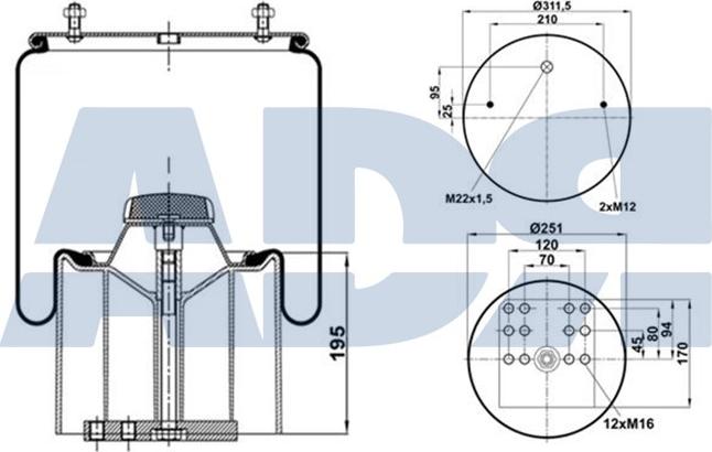 ADR 51770005 - Bellow, air suspension car-mod.net