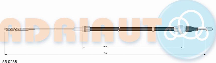 Adriauto 55.0258 - Cable, parking brake car-mod.net