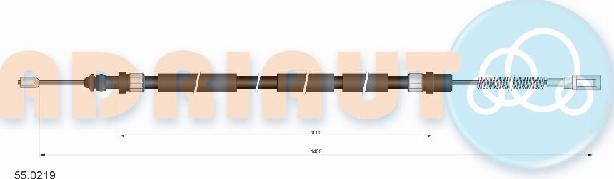 Adriauto 55.0219 - Cable, parking brake car-mod.net