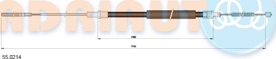 Adriauto 55.0214 - Cable, parking brake car-mod.net