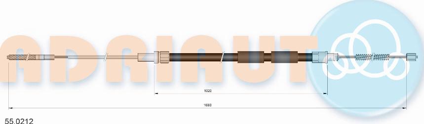 Adriauto 55.0212 - Cable, parking brake car-mod.net