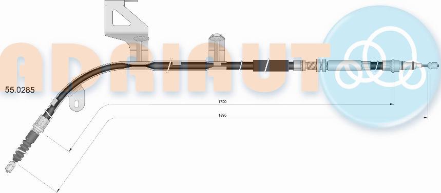 Adriauto 55.0285 - Cable, parking brake car-mod.net