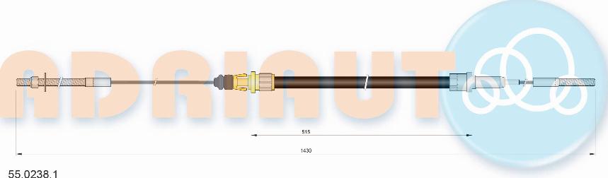 Adriauto 55.0238.1 - Cable, parking brake car-mod.net