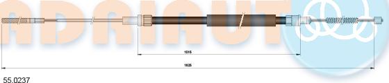Adriauto 55.0237 - Cable, parking brake car-mod.net
