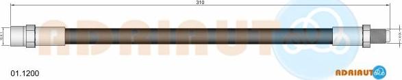 Adriauto 01.1200 - Brake Hose car-mod.net