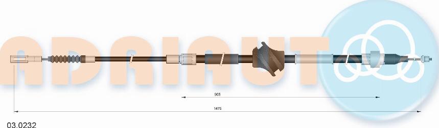 Adriauto 03.0232 - Cable, parking brake car-mod.net