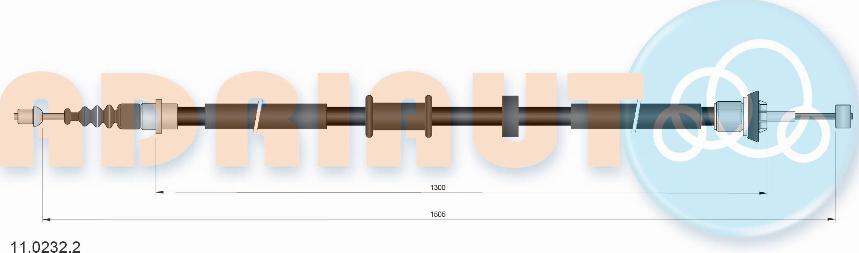 Adriauto 11.0232.2 - Cable, parking brake car-mod.net