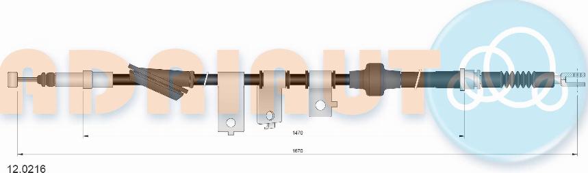 Adriauto 12.0216 - Cable, parking brake car-mod.net