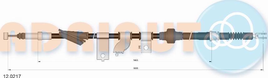 Adriauto 12.0217 - Cable, parking brake car-mod.net