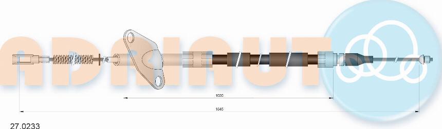 Adriauto 27.0233 - Cable, parking brake car-mod.net