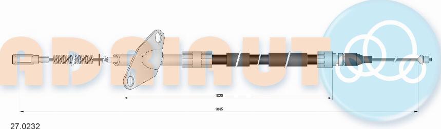 Adriauto 27.0232 - Cable, parking brake car-mod.net