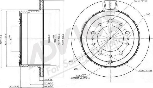Advics A6R173B - Brake Disc car-mod.net