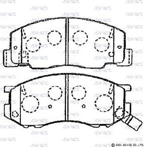 Advics A1N096 - Brake Pad Set, disc brake car-mod.net