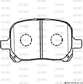 Advics A1N097 - Brake Pad Set, disc brake car-mod.net