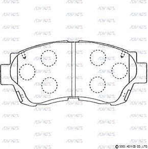 Advics A1N041 - Brake Pad Set, disc brake car-mod.net