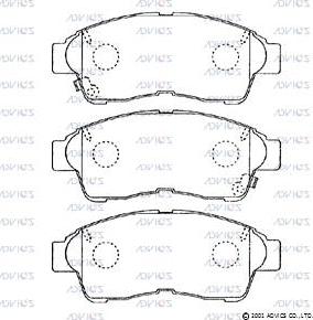 Advics A1N048 - Brake Pad Set, disc brake car-mod.net
