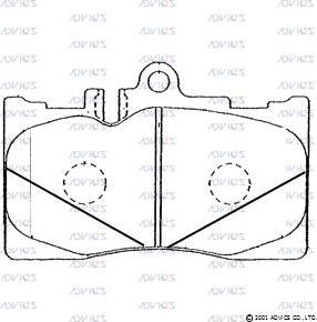 Advics A1N009 - Brake Pad Set, disc brake car-mod.net