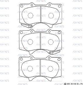 ADVICS A1N011 - Brake Pad Set, disc brake car-mod.net
