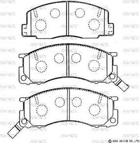 ADVICS SN820P - Brake Pad Set, disc brake car-mod.net