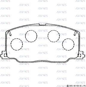Advics A1N038 - Brake Pad Set, disc brake car-mod.net