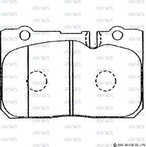 Advics A1N025 - Brake Pad Set, disc brake car-mod.net