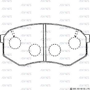 Advics A1N020 - Brake Pad Set, disc brake car-mod.net