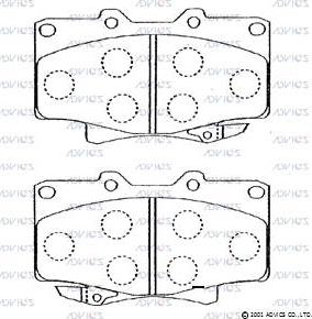 Advics A1N023 - Brake Pad Set, disc brake car-mod.net