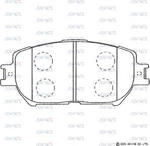 Advics A1N073 - Brake Pad Set, disc brake car-mod.net