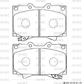 Advics A1N144 - Brake Pad Set, disc brake car-mod.net